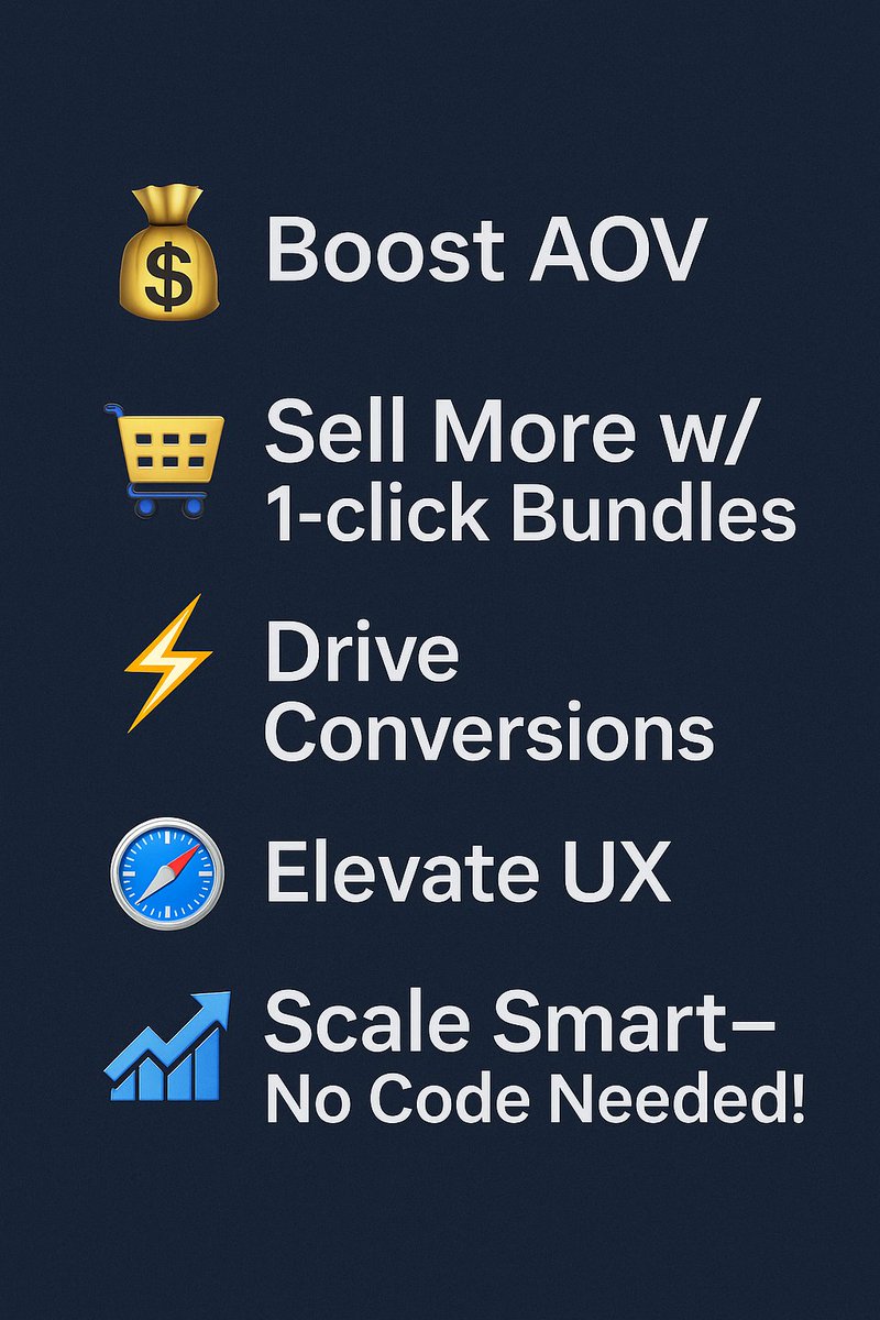 🚀 Want to supercharge your Shopify growth?

Meet Rebolt Bundle App — the ultimate tool to: apps.shopify.com/bundle-product…

#ShopifyApps #ReboltApp #ShopifyGrowth #Shopifystore
