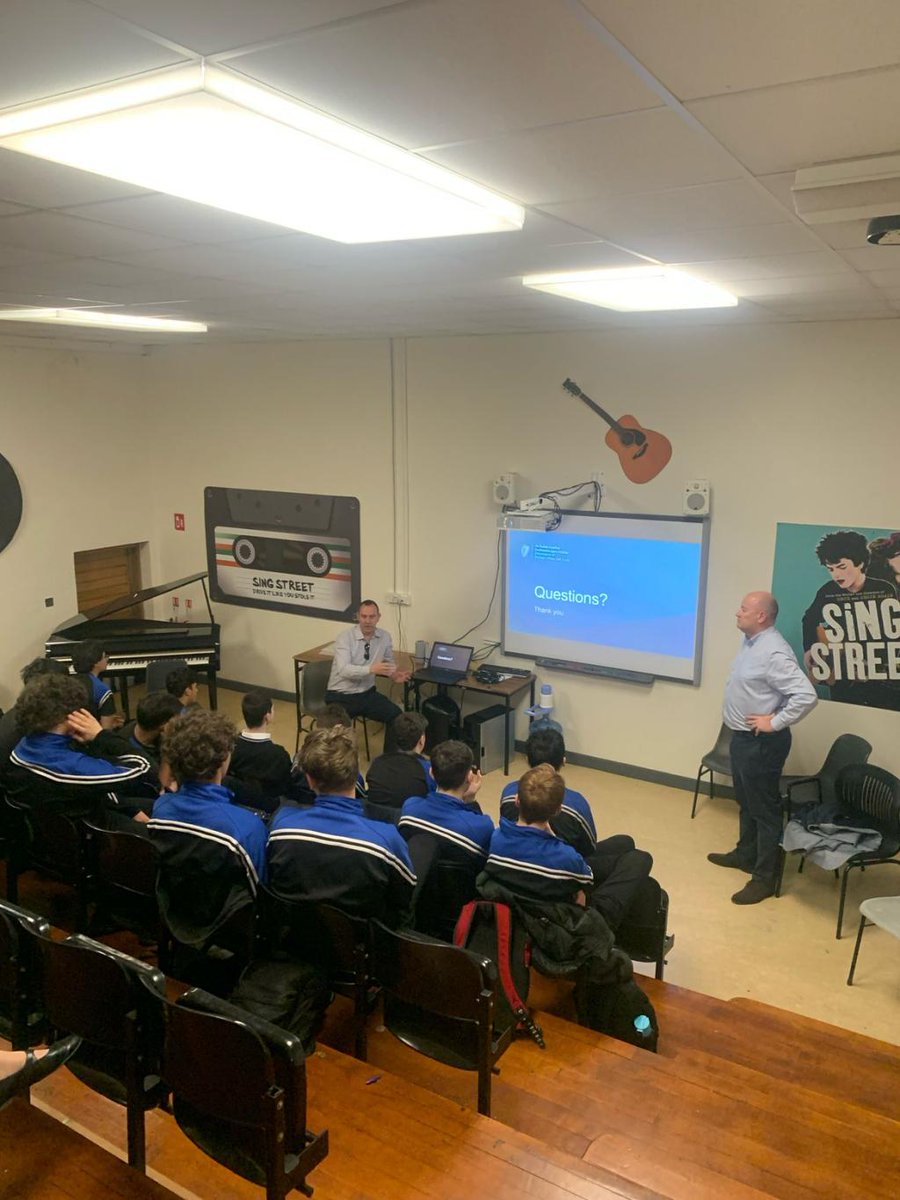 Last Friday we were delighted to welcome past pupil, Peter Ryan, back to the school for a talk with TY students. Peter is Head of Mission- Abuja. He spoke to students as part of the Global Schools Programme. Thanks so much for coming in! 

<a href="/dfatirl/">Irish Foreign Ministry</a>