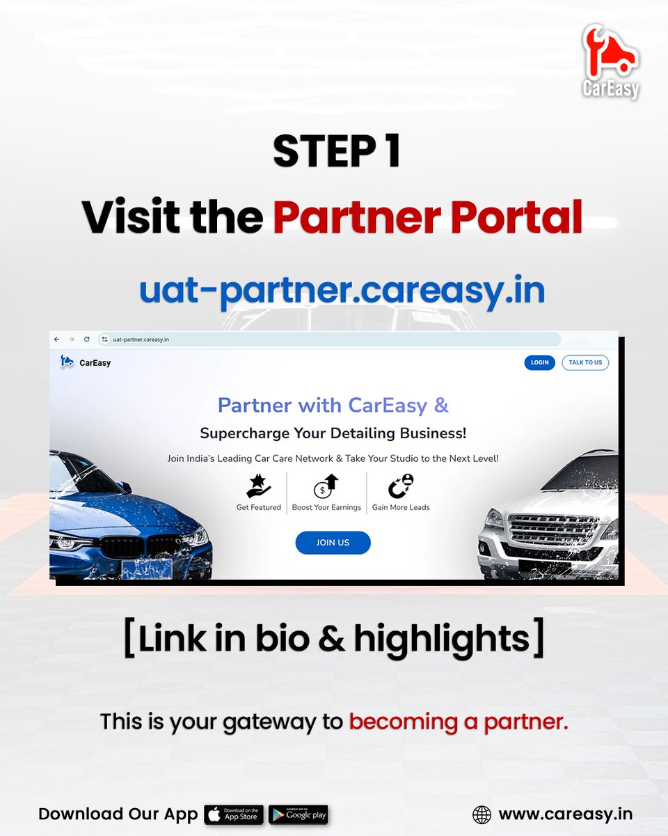 careasy_support's tweet photo. Own a car studio in Bangalore?
Join CarEasy & get more bookings without spending on marketing!
✅ No upfront cost
✅ Verified leads
✅ Full support
Register now: https://t.co/eeG6N1jGcz
#careasy #cardetailingbangalore #carstudio #ppfbangalore #bangalorebusiness https://t.co/vNTVs5huyH