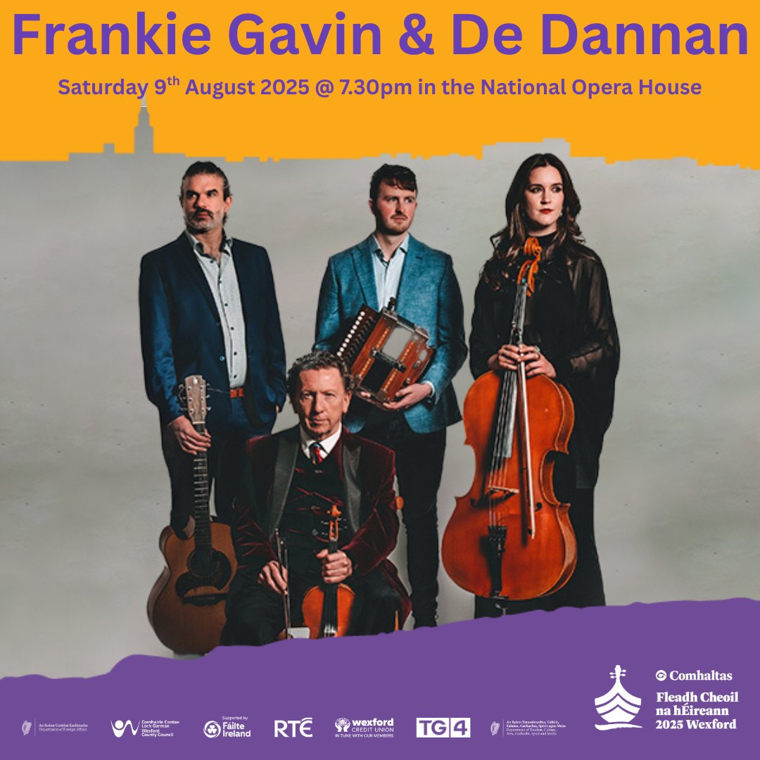 Frankie Gavin &amp; De Dannon – Live in Concert
📷National Opera House
📷 Saturday 9th August @ 7.30pm
📷 Tickets: €35