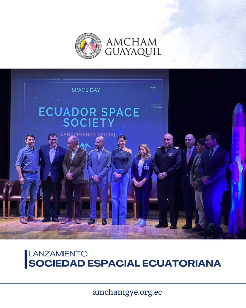 Se hizo el lanzamiento de la Sociedad Espacial Ecuatoriana para iniciativas en innovación, educación STEM e industria geoespacial.  

El Chargé d’Affaires,Lawrence Petroni,  resaltó el compromiso de EE.UU. en fortalecer la cooperación espacial.
Vía <a href="/USembassyEC/">US Embassy Ecuador</a>