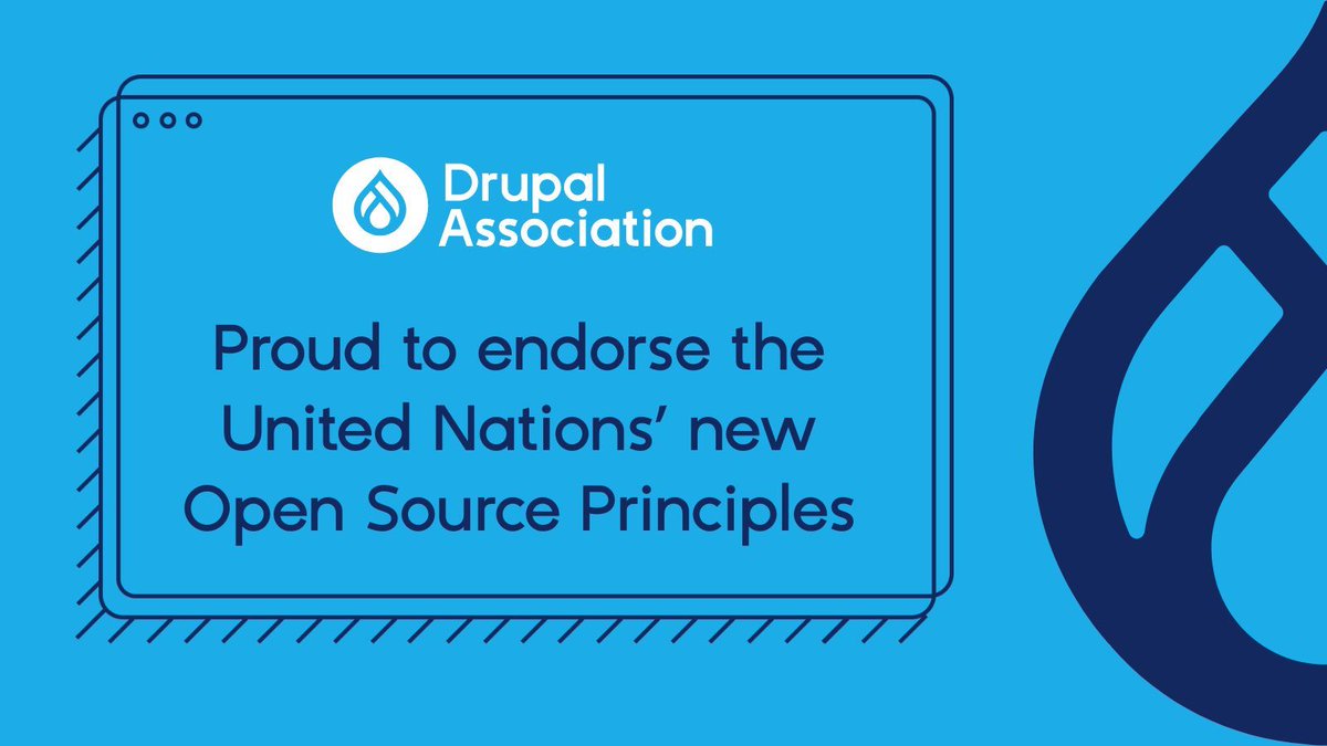 Drupal Association (@drupalassoc) on Twitter photo The Drupal Association is proud to endorse the <a href="/UN/">United Nations</a>โ new Open Source Principles! The values of openness, contribution, inclusion, sustainability, and empowerment align closely with our Open Web Manifesto and our mission.
Read more: buff.ly/a9to9Kx The Drupal Association is proud to endorse the <a href="/UN/">United Nations</a>โ new Open Source Principles! The values of openness, contribution, inclusion, sustainability, and empowerment align closely with our Open Web Manifesto and our mission.
Read more: buff.ly/a9to9Kx