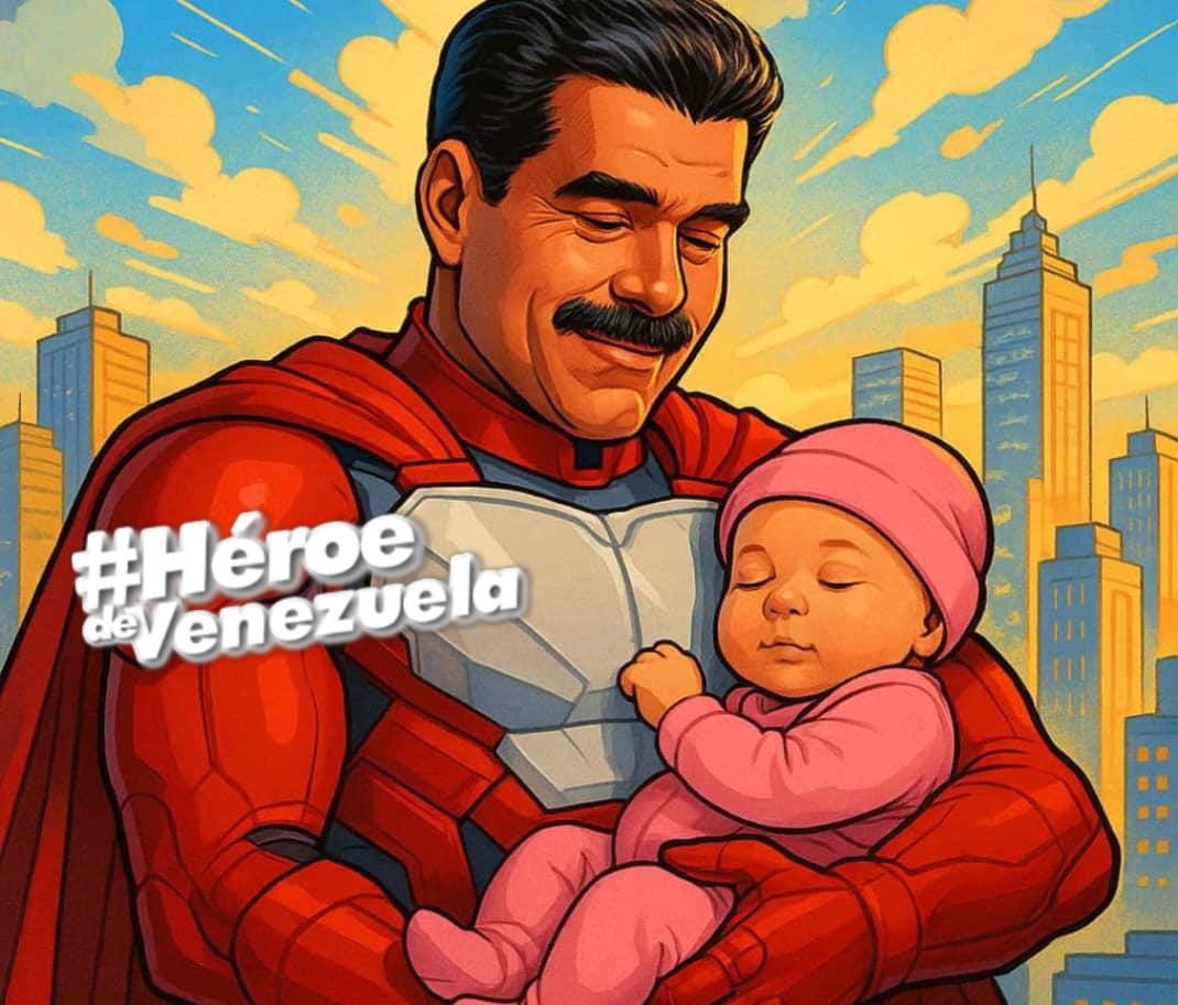 HugoChavezCmdo's tweet photo. Hoy celebramos la valentía y dedicación del presidente @NicolasMaduro en el rescate de la niña de la patria Maikelys Espinoza. ¡Un verdadero #HéroeDeVenezuela!
#CHCh https://t.co/JfMLHYBBaK