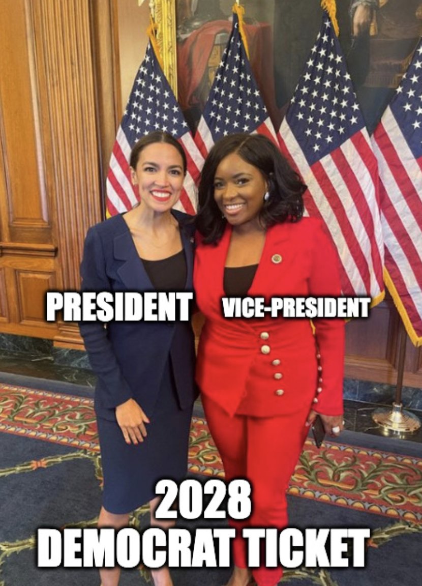 wakeupusa's tweet image. BREAKING: Many Democrats now say AOC is the leader of the Democratic Party, with Jasmine Crockett at 3rd

Thoughts?