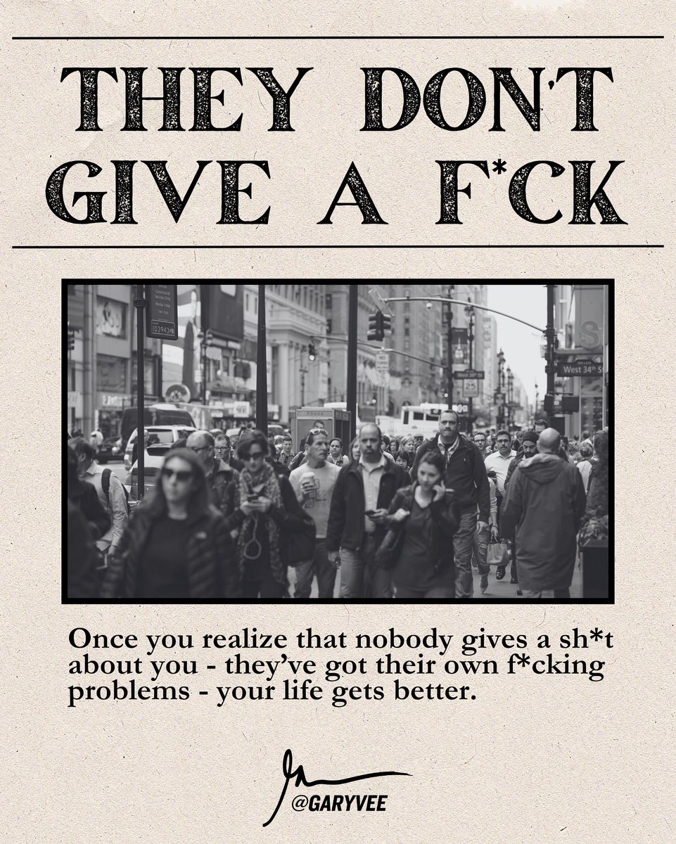 Of course your loved ones care but so many of you live for the validation of strangers or fear the judgement of strangers … pls stop 🛑 it’s killing your happiness