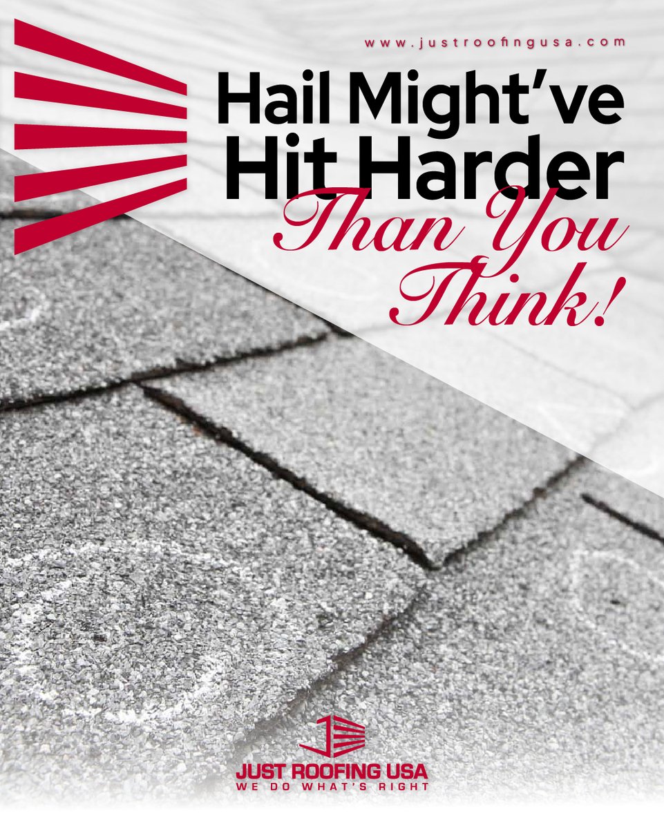 JustRoofingUSA's tweet image. 🧊 Hail Might’ve Hit Harder Than You Think! 🌩️

Hail can leave dents, bruised shingles, and hidden cracks that weaken your roof.

Book your hail damage inspection today: hubs.ly/Q03m78zb0 

#ResidentialRoofing #LuxuryRoofing #RoofingBlog #RoofingIndustry #Ohio #Columbus