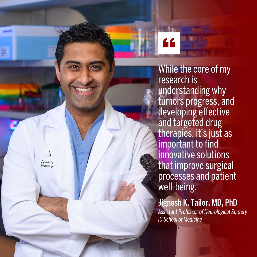 For many, hair is a key part of identity. The cancer center's Jignesh Tailor, MD, PhD, and his colleague have developed a comb-like device that protects hair during brain surgery, improving surgical precision and patient well-being: ow.ly/mte650Vxzx7. @iumedschool
