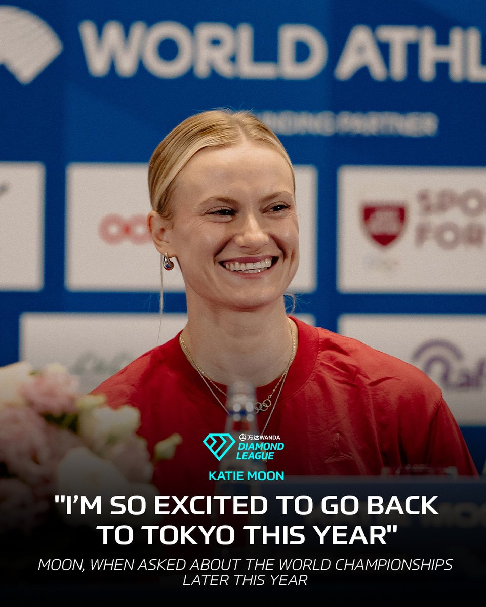 Tokyo holds a special place for Katie Moon 🇯🇵❤️

And she’s buzzing to be heading back there for the World Championships later this year 💬

#DohaDL 🇶🇦 #DiamondLeague 💎