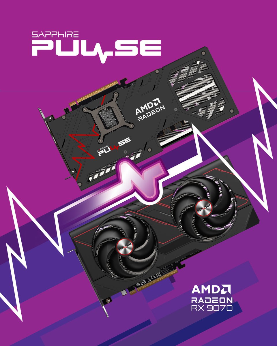 The heart of your PC. Our SAPPHIRE PULSE AMD Radeon RX 9070 is a compact game changer designed with a robust digital power design providing reinforced power control and excellent power efficiency
.
.
#GPU #graphicscard #AMD #Radeon #gaming #hardware