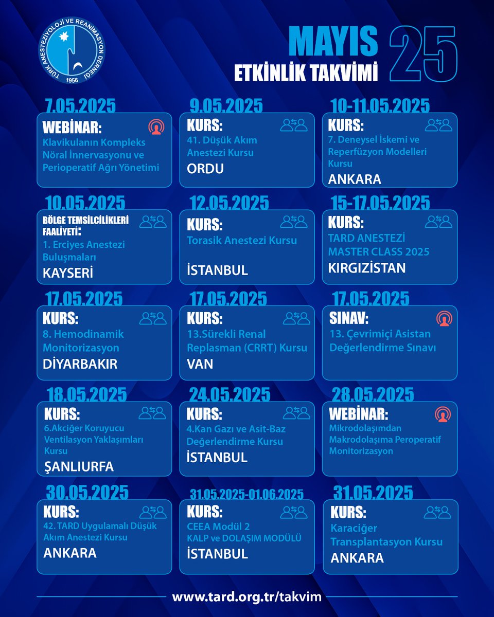 TARD programında bu ay neler var? Kurslarımız, webinarlarımız, sınavlarımız…

Bilimsel takvime ulaşabilirsiniz: tard.org.tr/takvim
