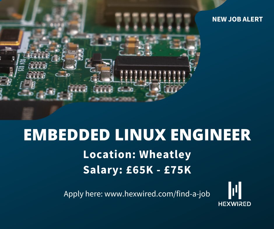 hexwired's tweet image. NEW JOB ALERT: Embedded Linux Engineer💥

Position details:

📛Embedded Linux Engineer
📌Wheatley
💷£65K - £75K

Visit our website for more information or to apply➡️ ow.ly/5N7x50VT3UA

#HexwiredRecruitment #EmbeddedLinuxEngineer #TechjobsinWheatley #TechRecruitmentAgency
