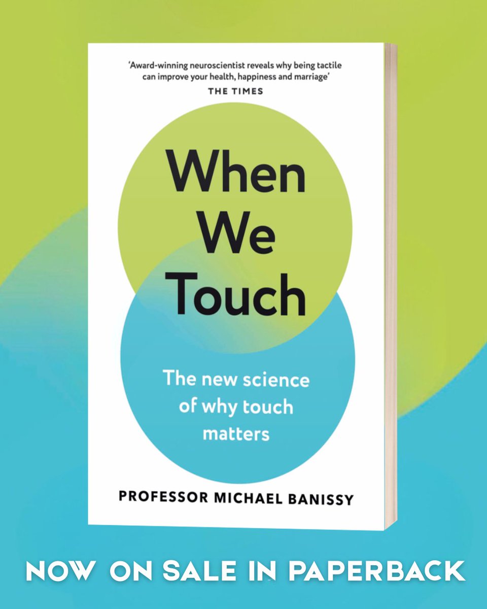 Orion Spring (@orionspring) on Twitter photo The ground-breaking exploration of a universal subject: Touch. Now available in paperback in stores and online.
WHEN WE TOUCH by <a href="/mbanissy/">Michael Banissy</a> blends expert scientific insights with anecdotes from 90s rom coms to office politics to explore the new science of human touch. The ground-breaking exploration of a universal subject: Touch. Now available in paperback in stores and online.
WHEN WE TOUCH by <a href="/mbanissy/">Michael Banissy</a> blends expert scientific insights with anecdotes from 90s rom coms to office politics to explore the new science of human touch.