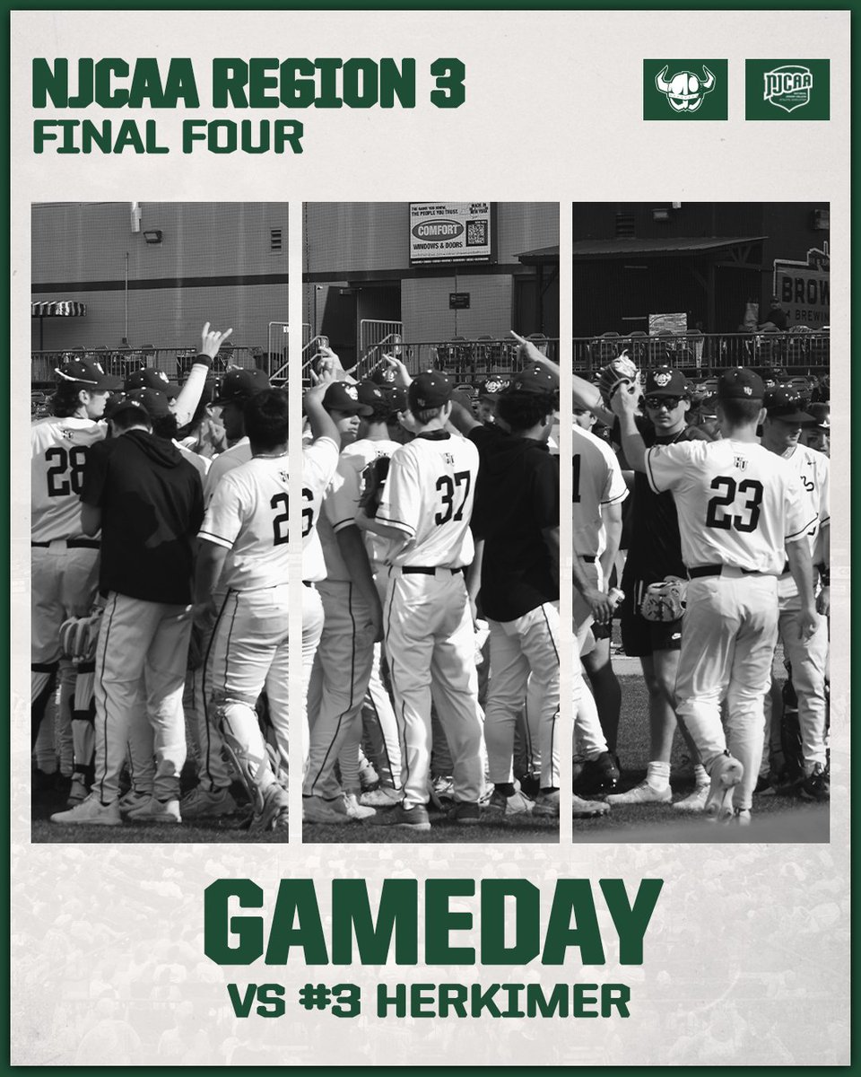 FINAL FOUR GAMEDAY⚾
Baseball faces off in the semifinals today against #3 Herkimer at 5pm in Auburn, NY. The game can be streamed at cayugaspartans.com/Live
#hvccvikings @hvccbaseball