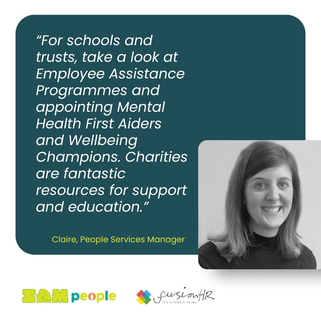 For Mental Health Awareness Week, our HR Consultants shared their advice and guidance with us.

FusionHR can help with wellbeing support and initiatives, including EAPs, wellbeing surveys and Occupational Health. Get in touch to learn more: fusionbusiness.org.uk/contact-us/