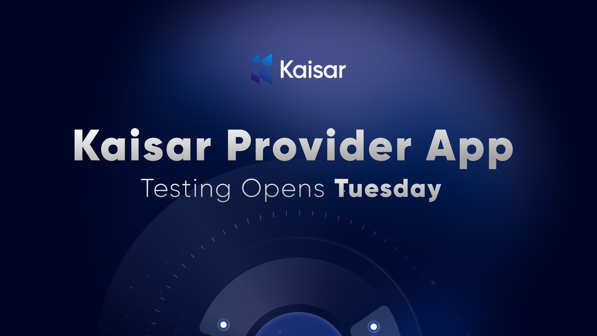 Thanks to our dev team, we’re launching Kaisar Provider App for testing this coming Tuesday.

This phase is open to our 200 testers who signed up on Discord - the next phase opens up to all users.

Testers - check Discord for next steps!