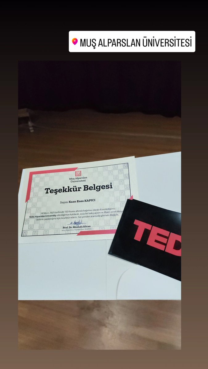🌟 New Milestone Unlocked: Ted❌ Speaker 🌟🎙️

I had the incredible honor of speaking at TEDx Alparslan University, where I had the opportunity to share insights on the combination of mobile devices and artificial intelligence.

Speaking on such a prestigious platform was not