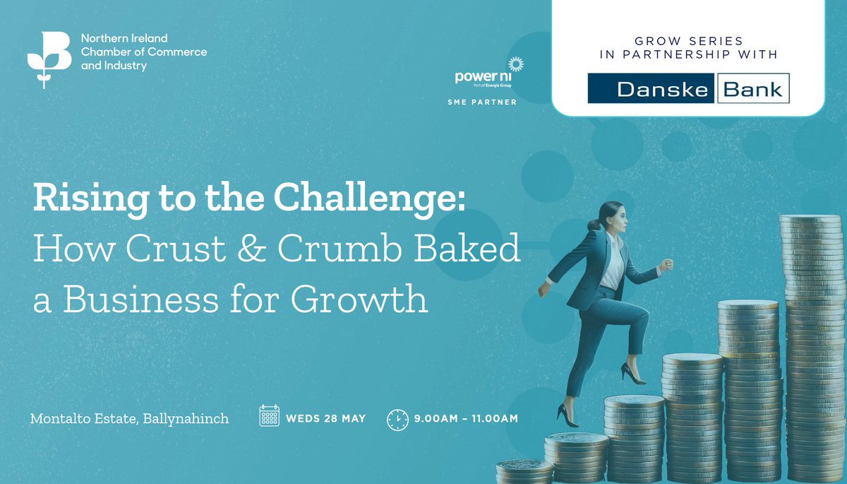 NI Chamber (@nichamber) on Twitter photo Don't miss this GROW event in partnership with <a href="/DanskeBank_UK/">Danske Bank</a> featuring guest speaker Mark McCaffrey, CEO & Founder of Crust and Crumb Bakery!
From local beginnings to supplying major retailers across the UK and Europe, Mark will share the company's journey of entrepreneurial Don't miss this GROW event in partnership with <a href="/DanskeBank_UK/">Danske Bank</a> featuring guest speaker Mark McCaffrey, CEO & Founder of Crust and Crumb Bakery!
From local beginnings to supplying major retailers across the UK and Europe, Mark will share the company's journey of entrepreneurial