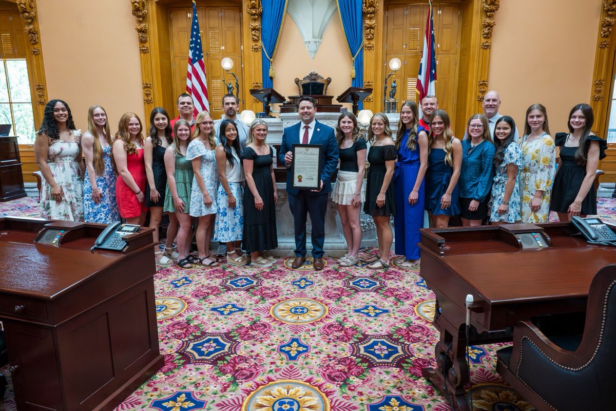 State Senator Rob McColley honors the Columbus Grove Girls Basketball Team after their Divisio... psqr.io/sg4dOHtkvq via <a href="/ParentSquare/">ParentSquare</a>