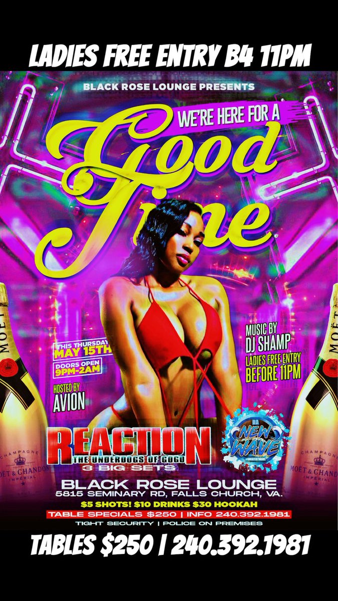 We live tonight!
Good times Thursdays
Ladies free entry before 11pm
Doors open 9-2