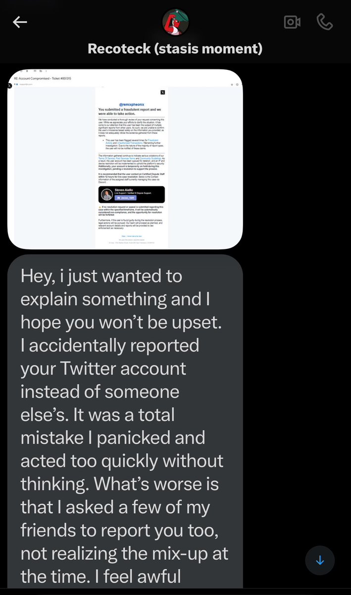 remixpheonix's tweet image. Hey y’all quick psa/ Update.. looks like our lad @recoteck has been hacked.. please stay cautious and don’t interact with this message..