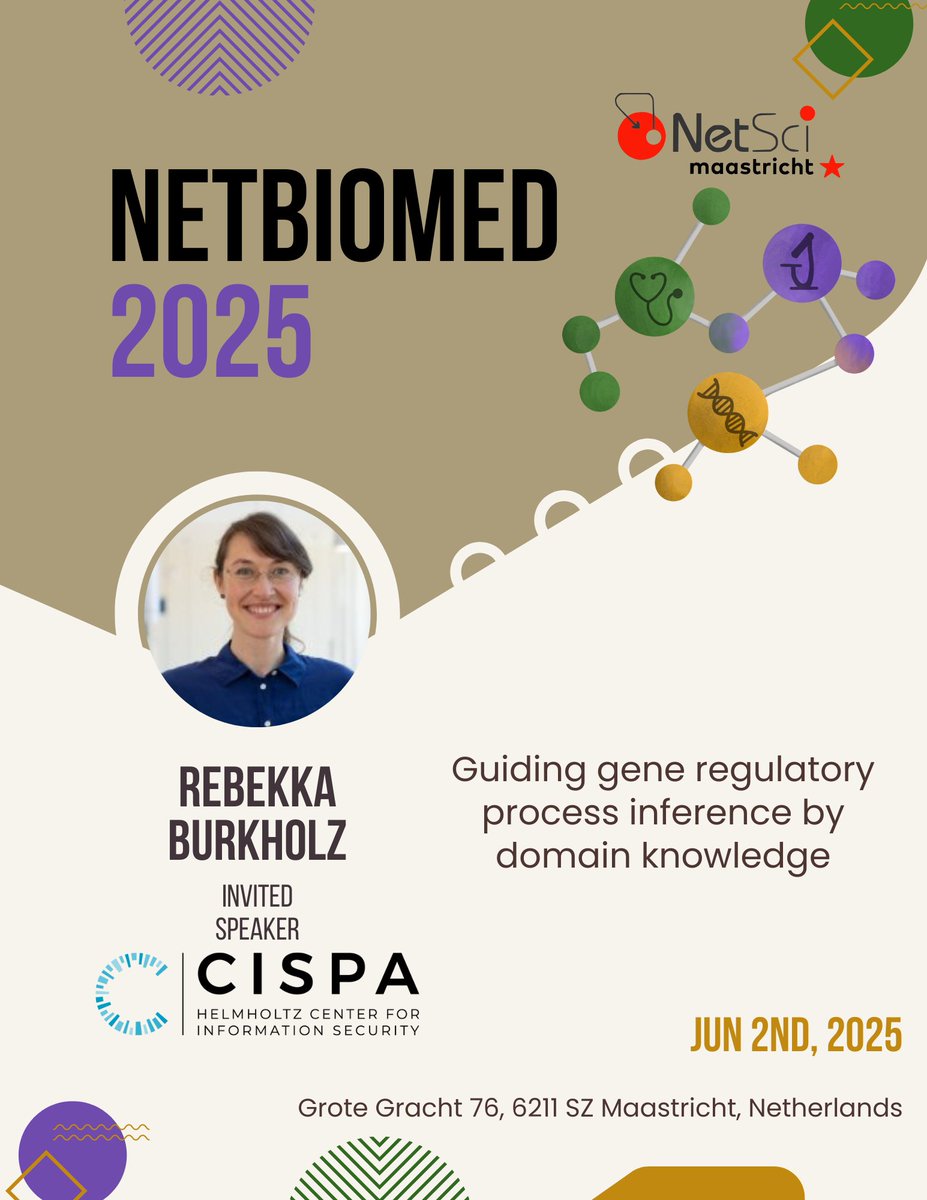 NetBioMed 2025 (@netbiomed2025) on Twitter photo <a href="/LuisMateusRocha/">Luis M. Rocha</a> <a href="/cantinilab/">Laura Cantini</a> <a href="/BurkholzRebekka/">Rebekka Burkholz</a> works at the intersection of #deeplearning and #biomedicine, she is developing efficient models and algorithms capable of guiding regulatory processes in the cell by using small amounts of data and various forms of domain knowledge.
#NetSci2025 #NetBioMed2025 <a href="/LuisMateusRocha/">Luis M. Rocha</a> <a href="/cantinilab/">Laura Cantini</a> <a href="/BurkholzRebekka/">Rebekka Burkholz</a> works at the intersection of #deeplearning and #biomedicine, she is developing efficient models and algorithms capable of guiding regulatory processes in the cell by using small amounts of data and various forms of domain knowledge.
#NetSci2025 #NetBioMed2025