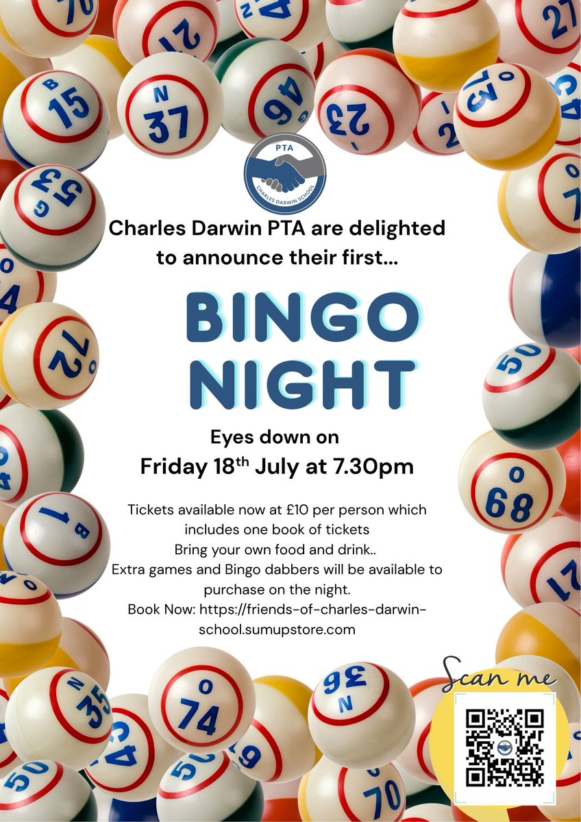 Eyes down!  We are delighted to announce our first BINGO night to coincide with an end of term celebration with our wonderful  community. 🥂🌟🧑‍🎓🤞