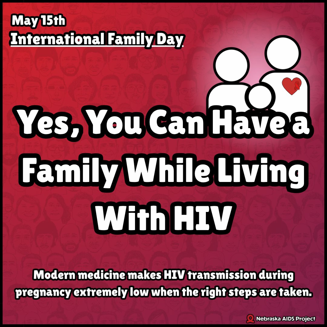 ❤️Having a family is still very possible while living with HIV.

With proper treatment and care, the risk of HIV transmission from parent to child can be reduced to less than 1%.

Your HIV status doesn’t define your future!

#InternationalDayofFamilies #HIVAwareness #UequalsU