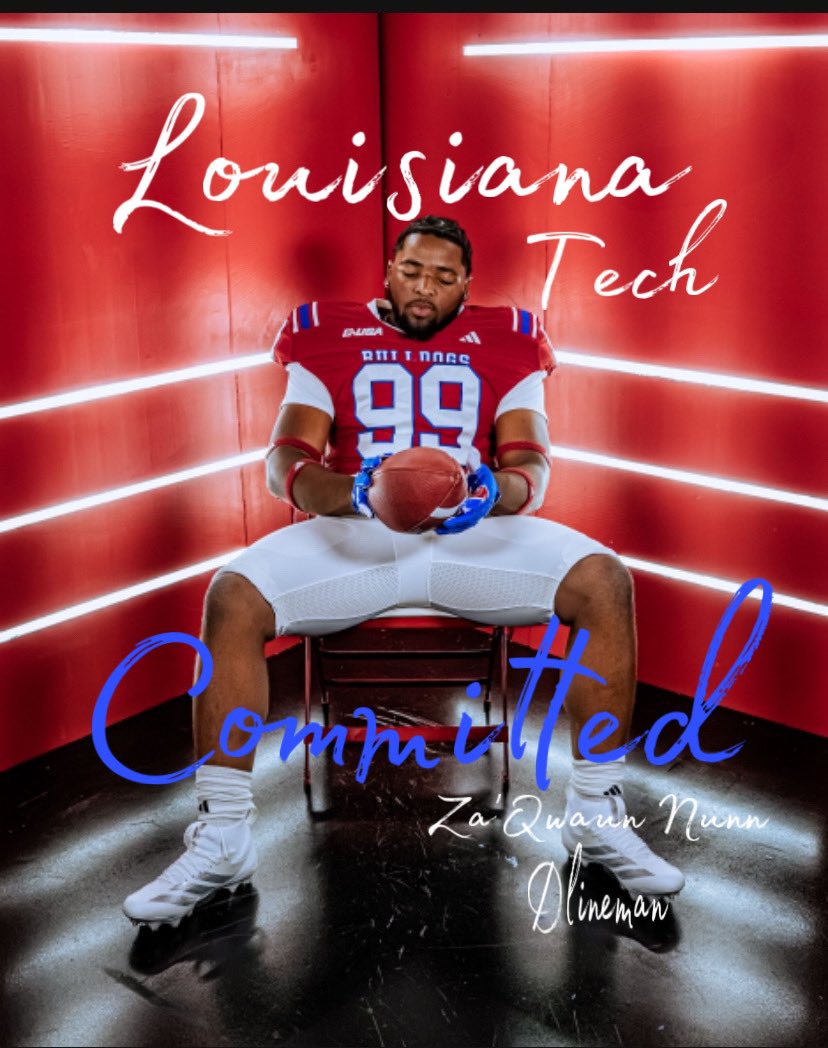 Zaqwaun Nunn (@zaqwaunnunn) on Twitter photo COMMITTED to the University of Louisiana Tech🔴⚪️🔵, after much consideration I’ve decided that I’ll be going to Latech, I’d like to thank all my family and friends that supported me along the way <a href="/LATechFB/">LA Tech Football 🏈</a> <a href="/SCumbie_LaTech/">Sonny Cumbie</a> <a href="/CoachPRandolph/">Paul Randolph</a> #barklouder #godawgs <a href="/RecruitEastside/">Recruit North Shore</a> COMMITTED to the University of Louisiana Tech🔴⚪️🔵, after much consideration I’ve decided that I’ll be going to Latech, I’d like to thank all my family and friends that supported me along the way <a href="/LATechFB/">LA Tech Football 🏈</a> <a href="/SCumbie_LaTech/">Sonny Cumbie</a> <a href="/CoachPRandolph/">Paul Randolph</a> #barklouder #godawgs <a href="/RecruitEastside/">Recruit North Shore</a>
