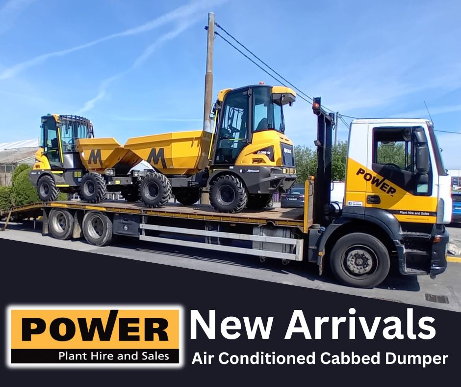 New in, Mecalac 4 Ton Cabbed Dumpers c/w Air-Con for outstanding operator comfort. Compact &amp; manoeuvrable providing an effective solution in carrying high payloads in confined spaces in any ground conditions and for various applications. #planthire #Wexford