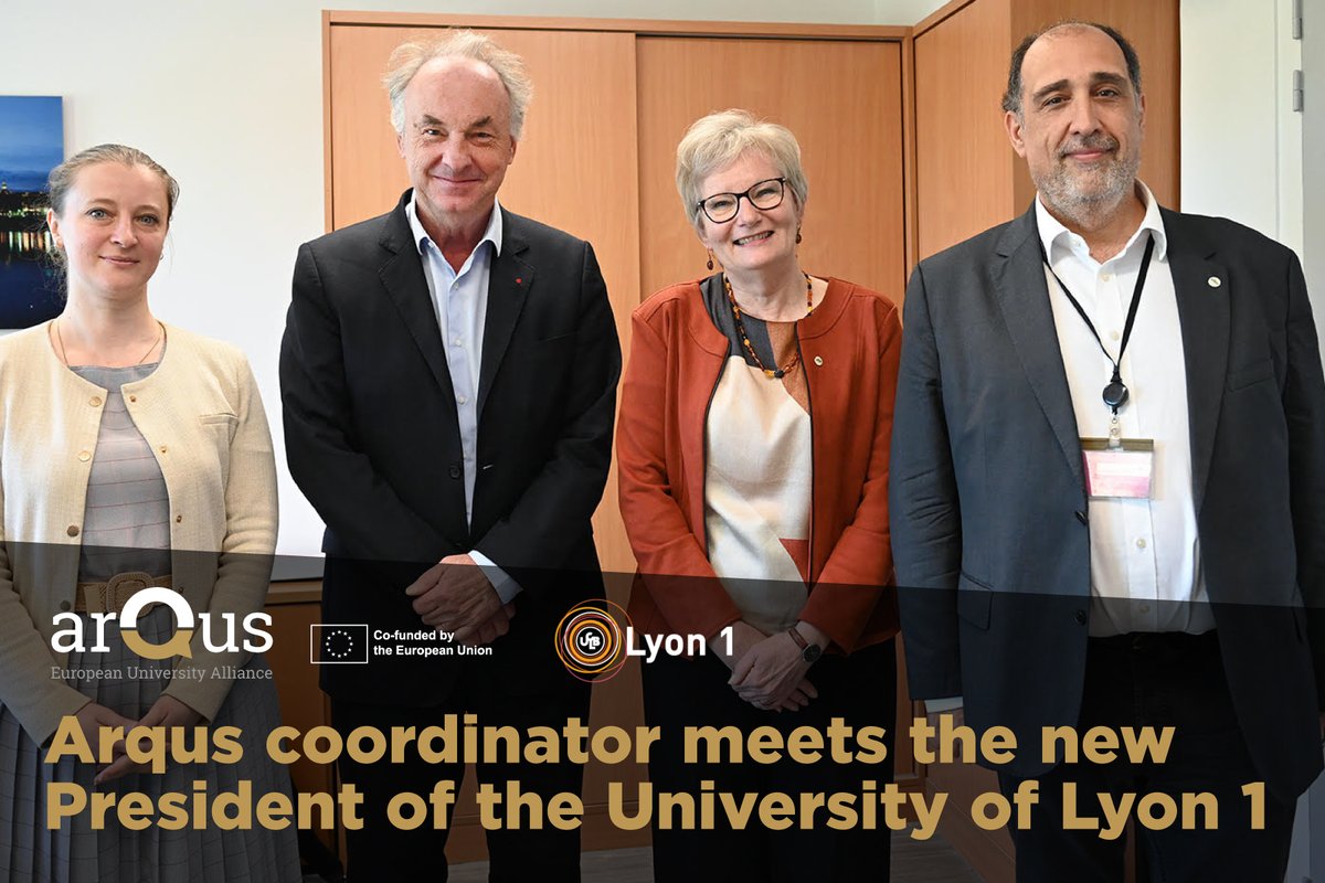 Arqus Alliance (@arqusalliance) on Twitter photo 📢 On 13 and 14 May, the #Arqus Coordinator Dorothy Kelly met with the new President of <a href="/UnivLyon1/">Université Lyon 1</a>, Bruno Lina and other representatives to present in detail the Arqus mission, values, goals and achievements.
🔗 Read more: arqus-alliance.eu/news/arqus-coo… 📢 On 13 and 14 May, the #Arqus Coordinator Dorothy Kelly met with the new President of <a href="/UnivLyon1/">Université Lyon 1</a>, Bruno Lina and other representatives to present in detail the Arqus mission, values, goals and achievements.
🔗 Read more: arqus-alliance.eu/news/arqus-coo…