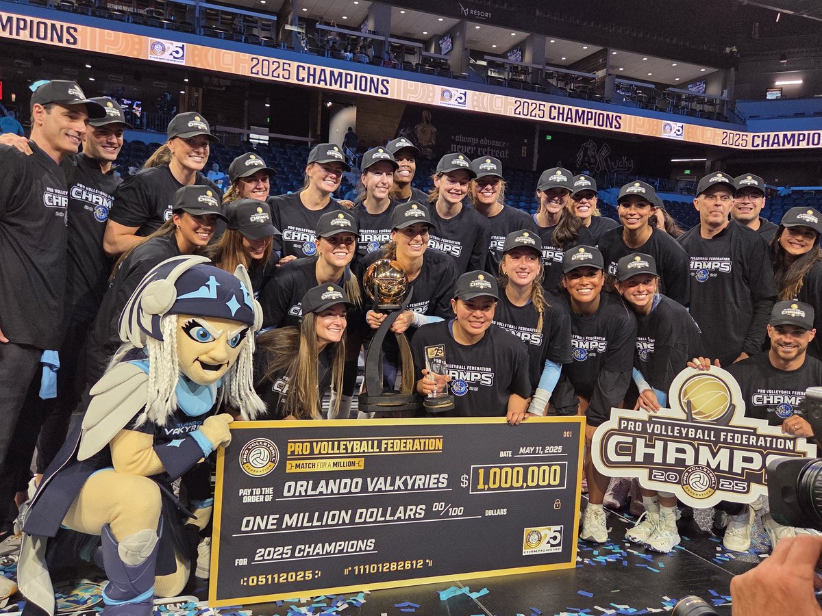 RobCarolla's tweet image. Another season of @RealProVB is complete. Congrats to the Orlando Valkyries, who took home the postseason prize in the Match For A Million! Proud to direct the championship - thanks to all who helped make this year happen - looking forward to 2026!