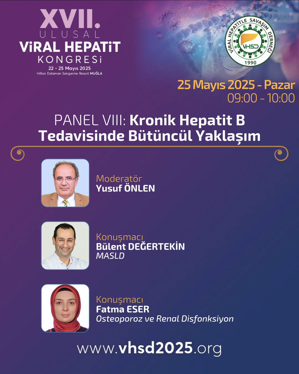 PANEL VIII: Kronik Hepatit B Tedavisinde Bütüncül Yaklaşım
vhsd2025.org