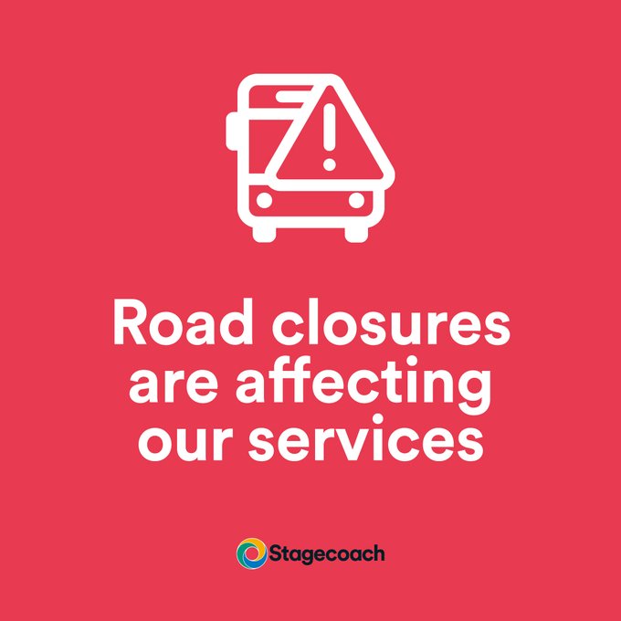 Stagecoach Highland (@stagecoachhland) on Twitter photo Good afternoon, 
Road B9006 (Culloden Muir road) is currently due to collision. None of our busses are involved but service 27 buses are delayed due to diversion.
Apologies for inconvenience this might cause. Good afternoon, 
Road B9006 (Culloden Muir road) is currently due to collision. None of our busses are involved but service 27 buses are delayed due to diversion.
Apologies for inconvenience this might cause.