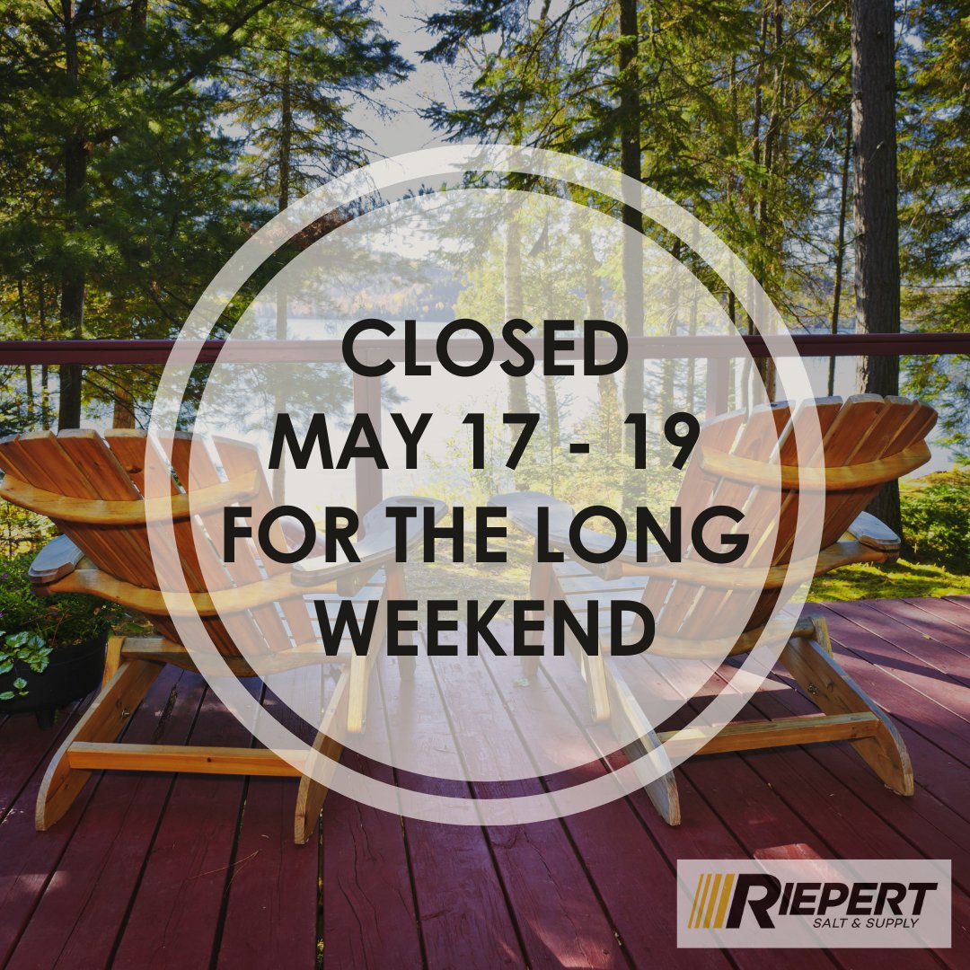Happy #May24 Weekend! Closing today at 4pm and re-opening Tuesday at 8am. 😎🚣⛱
#longweekendvibes #kwlocal #kitchenerwaterloo #waterlooregion