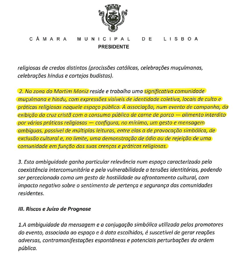 MissMarpleX (@missmarplex) on Twitter photo Se isto for verdade, quando houver uma concentração de muçulmanos a rezar ou em manifestação, espero que ao Sr. <a href="/Moedas/">Carlos Moedas</a> também proíba. De cada vez que fazem uma, sinto-me provocada com mensagens ambíguas e símbolos, com demonstrações de ódio e rejeição do Cristianismo. Se isto for verdade, quando houver uma concentração de muçulmanos a rezar ou em manifestação, espero que ao Sr. <a href="/Moedas/">Carlos Moedas</a> também proíba. De cada vez que fazem uma, sinto-me provocada com mensagens ambíguas e símbolos, com demonstrações de ódio e rejeição do Cristianismo.