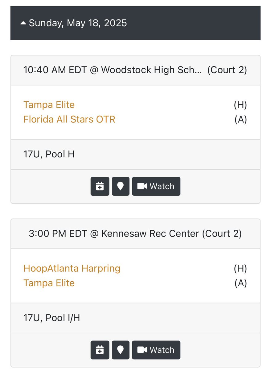 Any coaches that want to check me out this weekend in Marietta, Georgia!!

This is my schedule for the Session 1 “On The Radar” Live Period