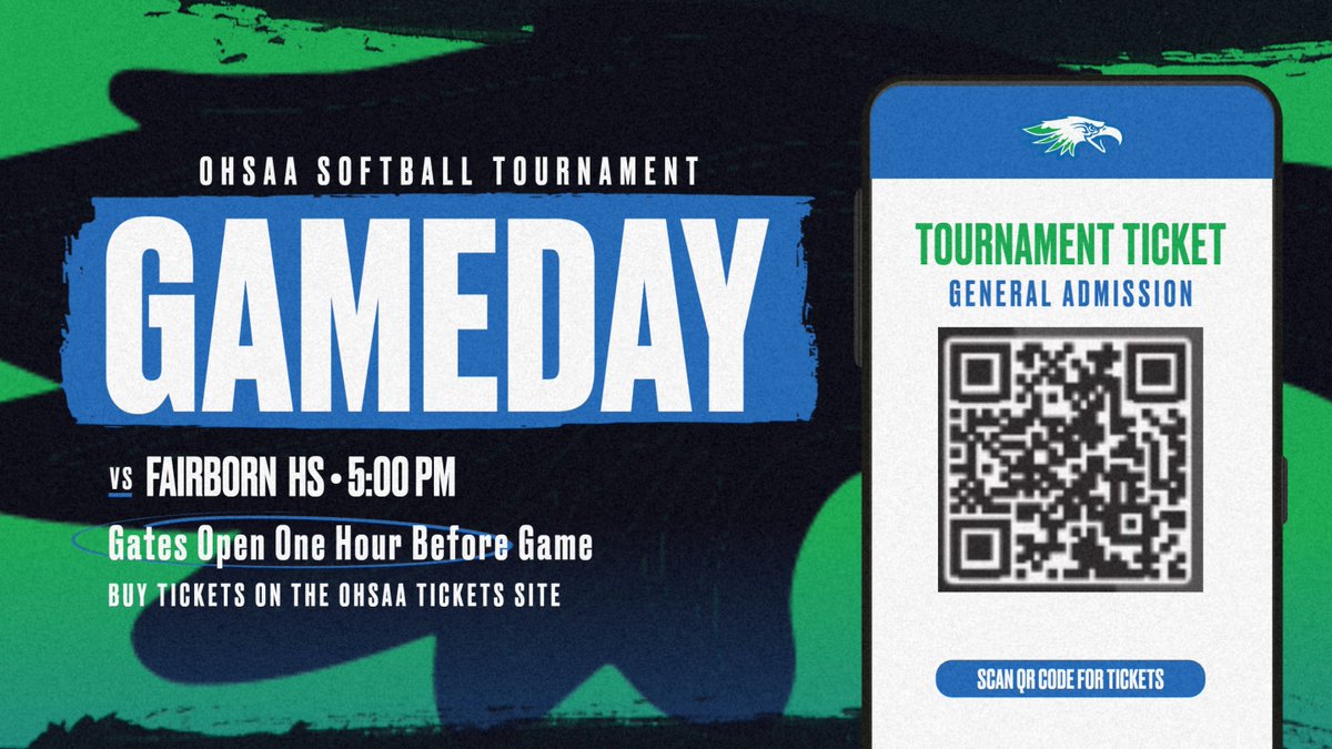 Tonight our Softball teams starts their tournament run with a home game at Kettering Fields vs Fairborn HS. Tickets can only be purchased online as there will be no cash sales at the gate. Visit ohsaa.org/tickets to purchase.