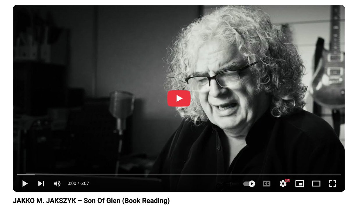 Jakko’s new album ‘Son Of Glen’ is a companion piece of sorts to his acclaimed memoir Who’s The Boy With The Lovely Hair? You can watch Jakko read a passage from the book which provides some insight to the main themes here: 
youtu.be/78ftQXsPk3g?si…