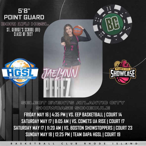 Schedule for Atlantic City this weekend