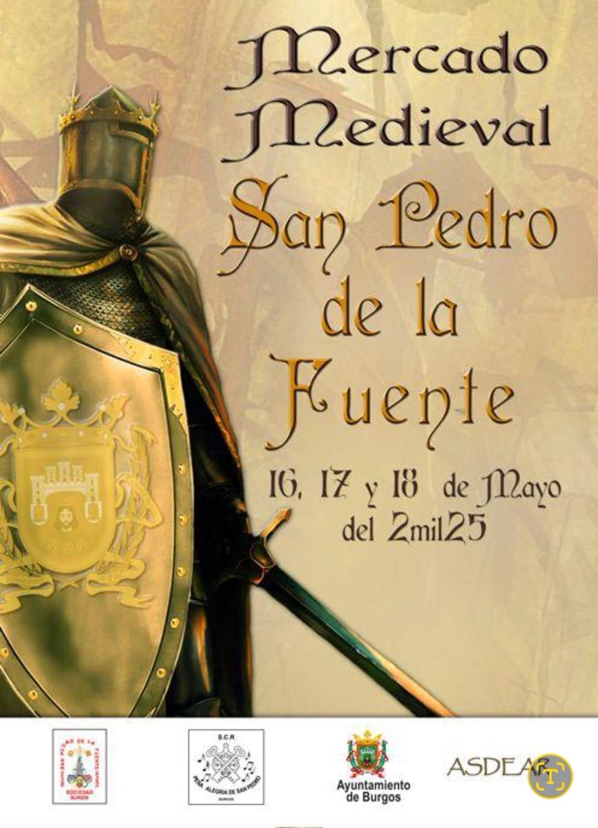 Este fin de semana ,tenemos MERCADO MEDIEVAL, en el barrio 
¡¡¡¡TE ESPERAMOS!!!!! #barrio #vecinos #Burgos