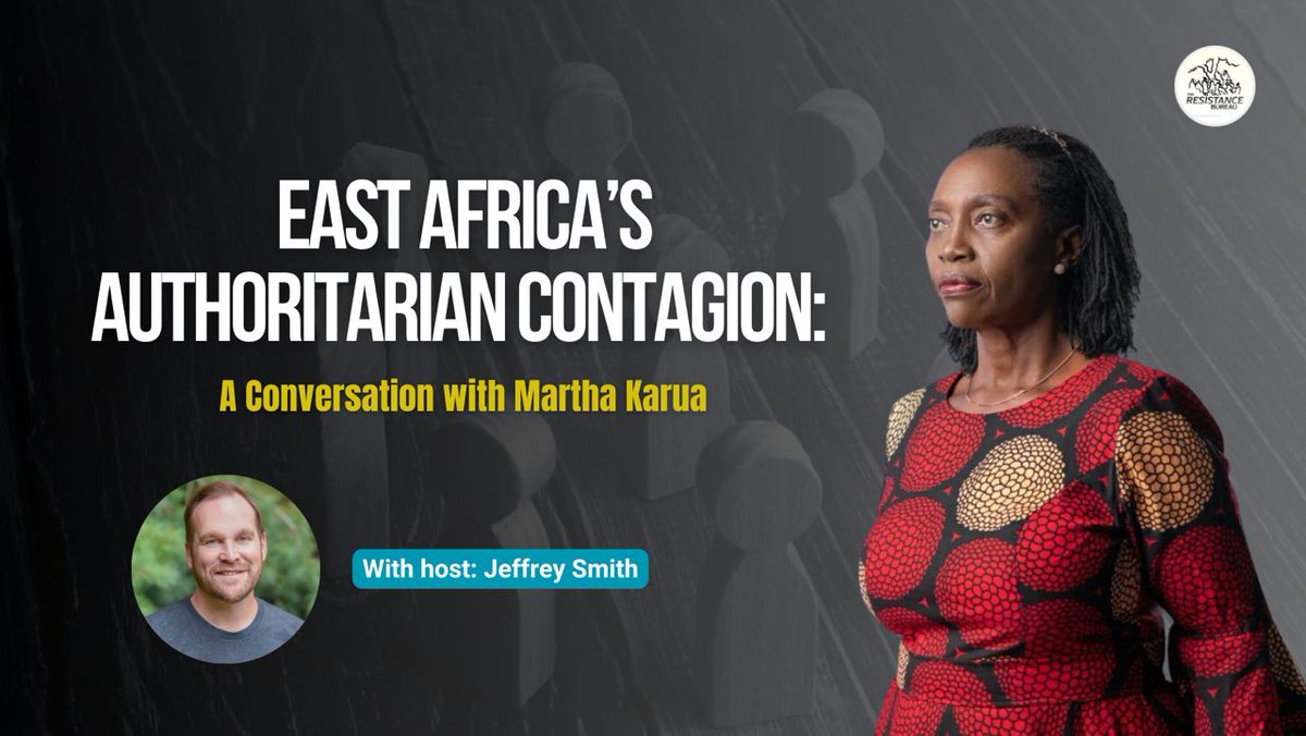 Jeffrey Smith (@smith_jeffreyt) on Twitter photo "#Kenya is now a rogue state ... across East Africa, authorities are killing our democracy, our civic spaces. There is an urgency to resist." I had the pleasure to speak to <a href="/MarthaKarua/">Martha Karua SC</a> for <a href="/ResistBureau/">The Resistance Bureau</a>. We also discussed #Tanzania and #Uganda at length.
youtube.com/watch?v=g_KuRz⊠"#Kenya is now a rogue state ... across East Africa, authorities are killing our democracy, our civic spaces. There is an urgency to resist." I had the pleasure to speak to <a href="/MarthaKarua/">Martha Karua SC</a> for <a href="/ResistBureau/">The Resistance Bureau</a>. We also discussed #Tanzania and #Uganda at length.
youtube.com/watch?v=g_KuRzâŠ