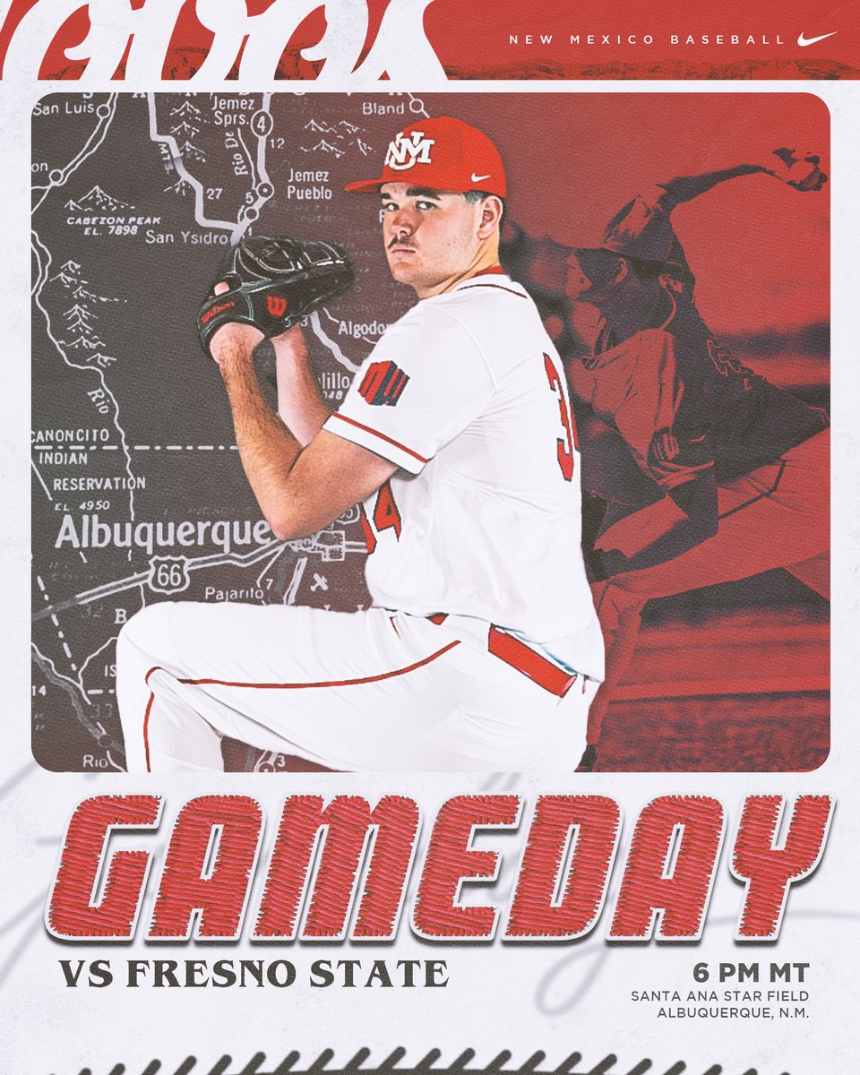 One last series opener under the lights in the 505.

🆚 Fresno State
🕕 6 p.m. first pitch + Pregame Tailgate at 5
📍 Santa Ana Star Field
📺 MW Network (GoLobos.com/Watch)
📊 GoLobos.com/BSBStats

𝗚𝗔𝗠𝗘𝗗𝗔𝗬 𝗖𝗘𝗡𝗧𝗥𝗔𝗟 ⚾️🐺: GoLobos.com/BSBGameDay