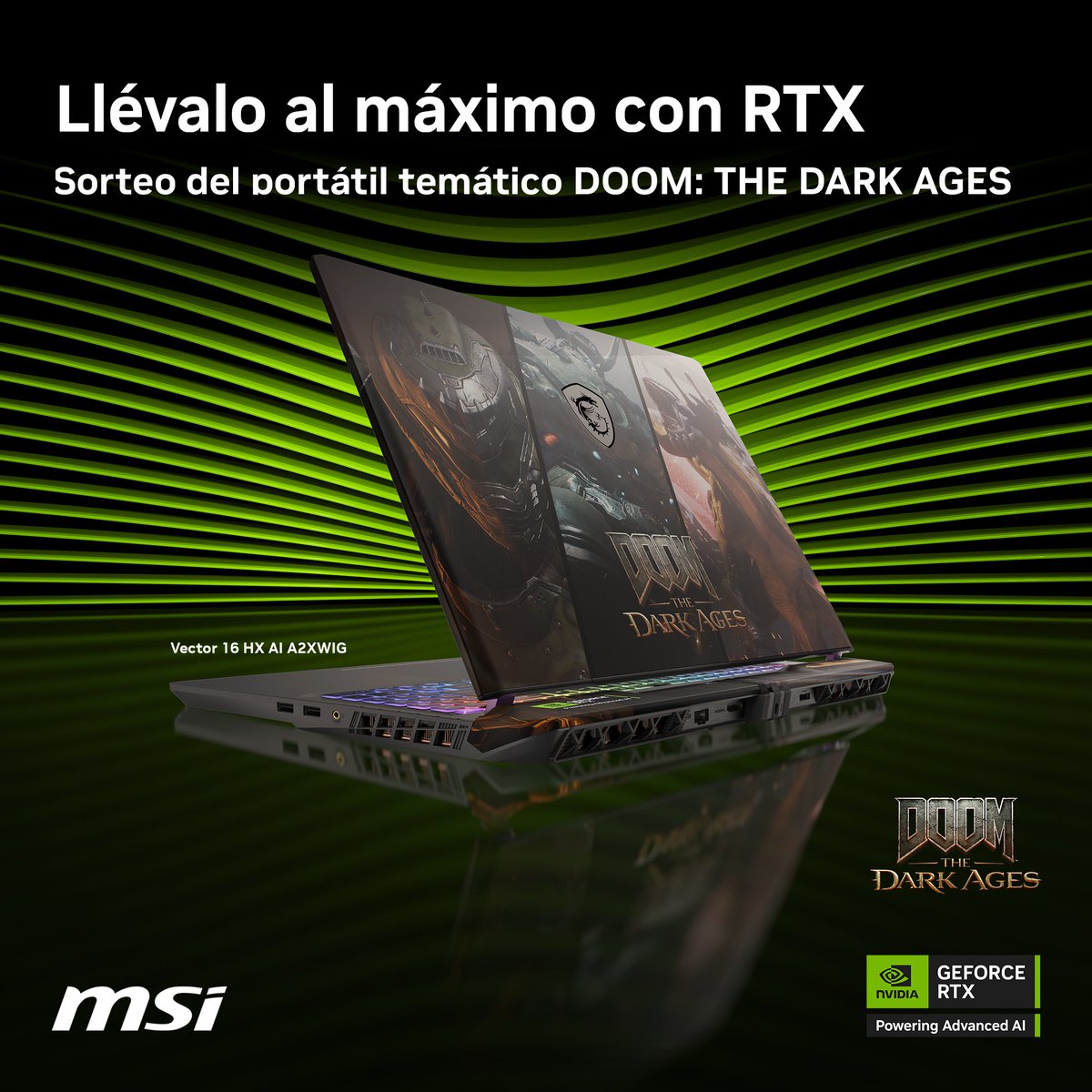 MSI Gaming España (@msi_es) on Twitter photo Nos hemos asociado con <a href="/NVIDIAGeForceES/">NVIDIA GeForce ES</a> para regalar 3 de estos épicos portátiles de DOOM: The Dark Ages <a href="/bethesda_ESP/">Bethesda Español</a>
Para participar:
🟢 Me gusta ❤️ + RT🔁+ comenta tu recuerdo favorito de DOOM
🟢 Gana participaciones extra aquí 👉msi.gm/MSIDoomLaptop-… Nos hemos asociado con <a href="/NVIDIAGeForceES/">NVIDIA GeForce ES</a> para regalar 3 de estos épicos portátiles de DOOM: The Dark Ages <a href="/bethesda_ESP/">Bethesda Español</a>
Para participar:
🟢 Me gusta ❤️ + RT🔁+ comenta tu recuerdo favorito de DOOM
🟢 Gana participaciones extra aquí 👉msi.gm/MSIDoomLaptop-…