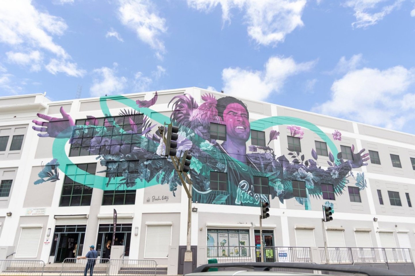 Mural artístico en Cayey rinde homenaje a José "Piculín" Ortiz, la obra de arte público es por el artista David Zayas