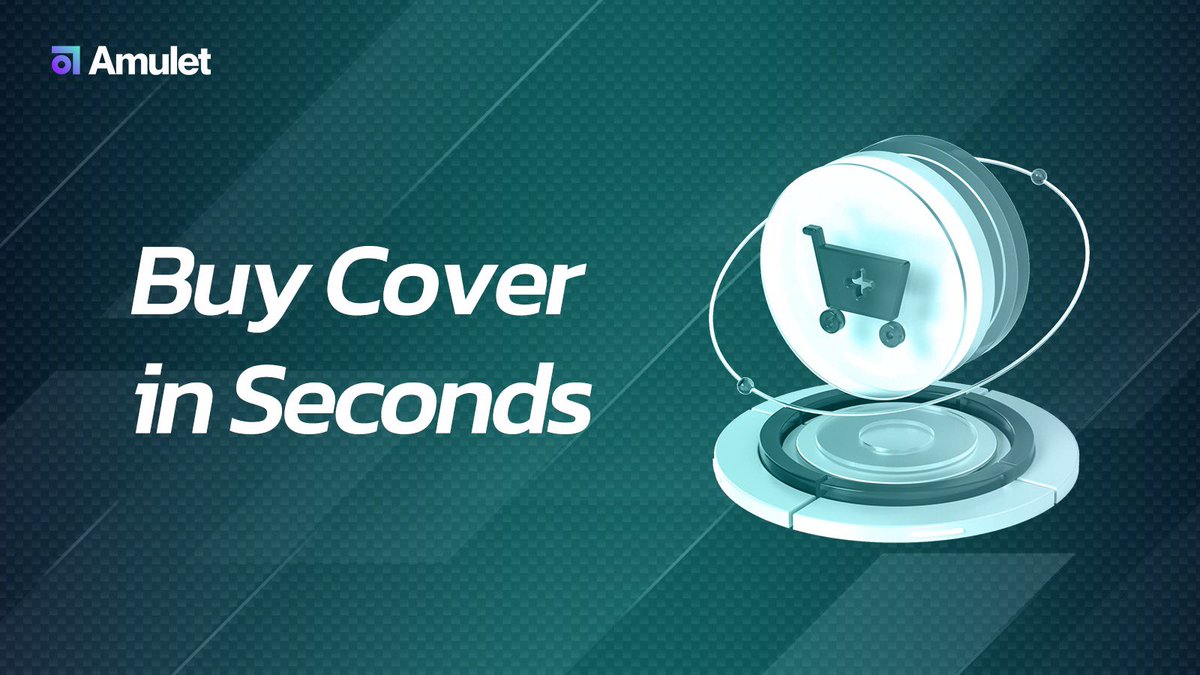 Buy Cover in Seconds 
🛡️ One click to cover your assets.
 With Amulet, you can easily buy protection for your staked or yield-farming tokens.
 Stay covered, stay confident.
Get started today!
👉 app.amulet.org/covers/buy-cov…