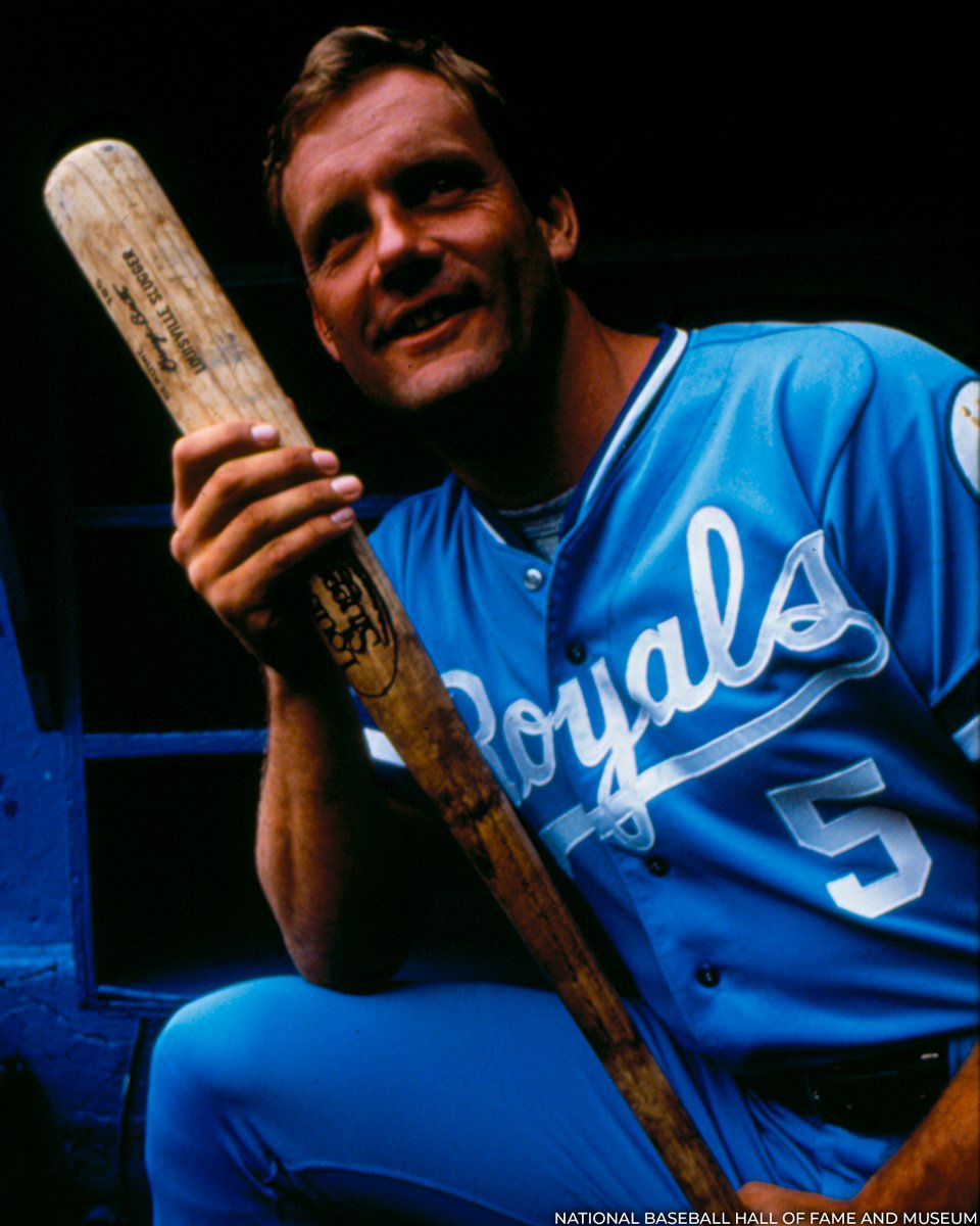 Help us wish <a href="/GeorgeHBrett/">George Brett</a> a happy 72nd birthday!

The <a href="/Royals/">Kansas City Royals</a> legend is one of five players with 3,000 hits, 300 home runs and a .300 batting average.
