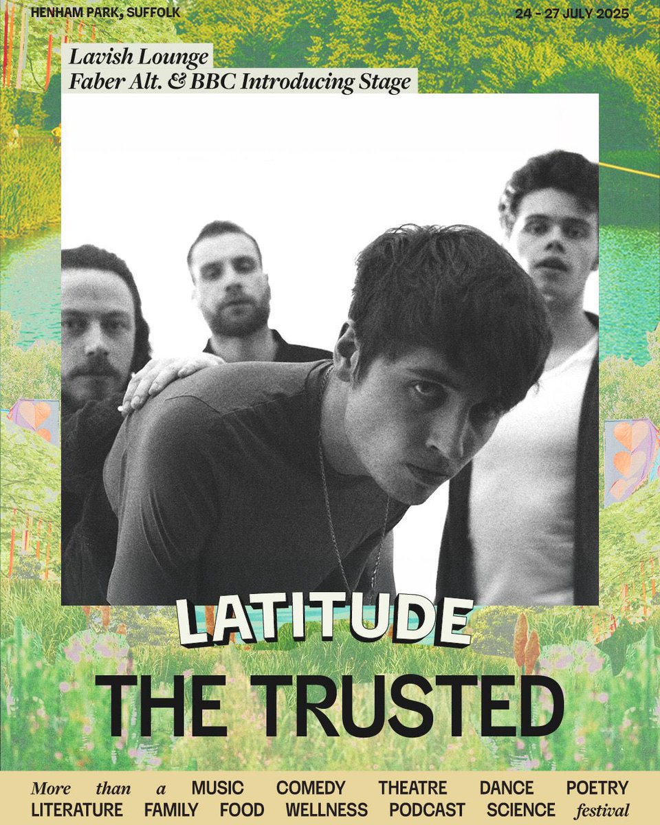 THE TRUSTED (@thetrustedband) on Twitter photo Playing Latitude festival this year!!! 🖤
Thankyou to <a href="/bbcintroducing/">BBC Music Introducing</a> for putting us up!
(What a line up) Playing Latitude festival this year!!! 🖤
Thankyou to <a href="/bbcintroducing/">BBC Music Introducing</a> for putting us up!
(What a line up)