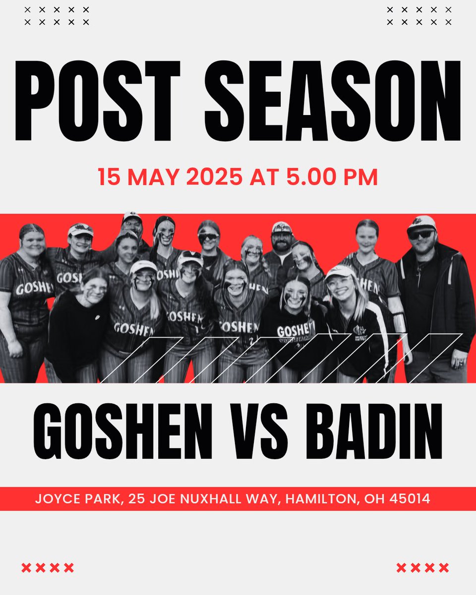 🔥 It’s go time, Lady Warriors!

They hit the road TODAY to face Badin HS at Joyce Park!
🥎 First pitch: 5:00 PM
🎟️ OSHAA gate fee applies

Let’s pack the stands and BRING THE ENERGY!
#LadyWarriors #PostseasonPush #UnfinishedBusiness