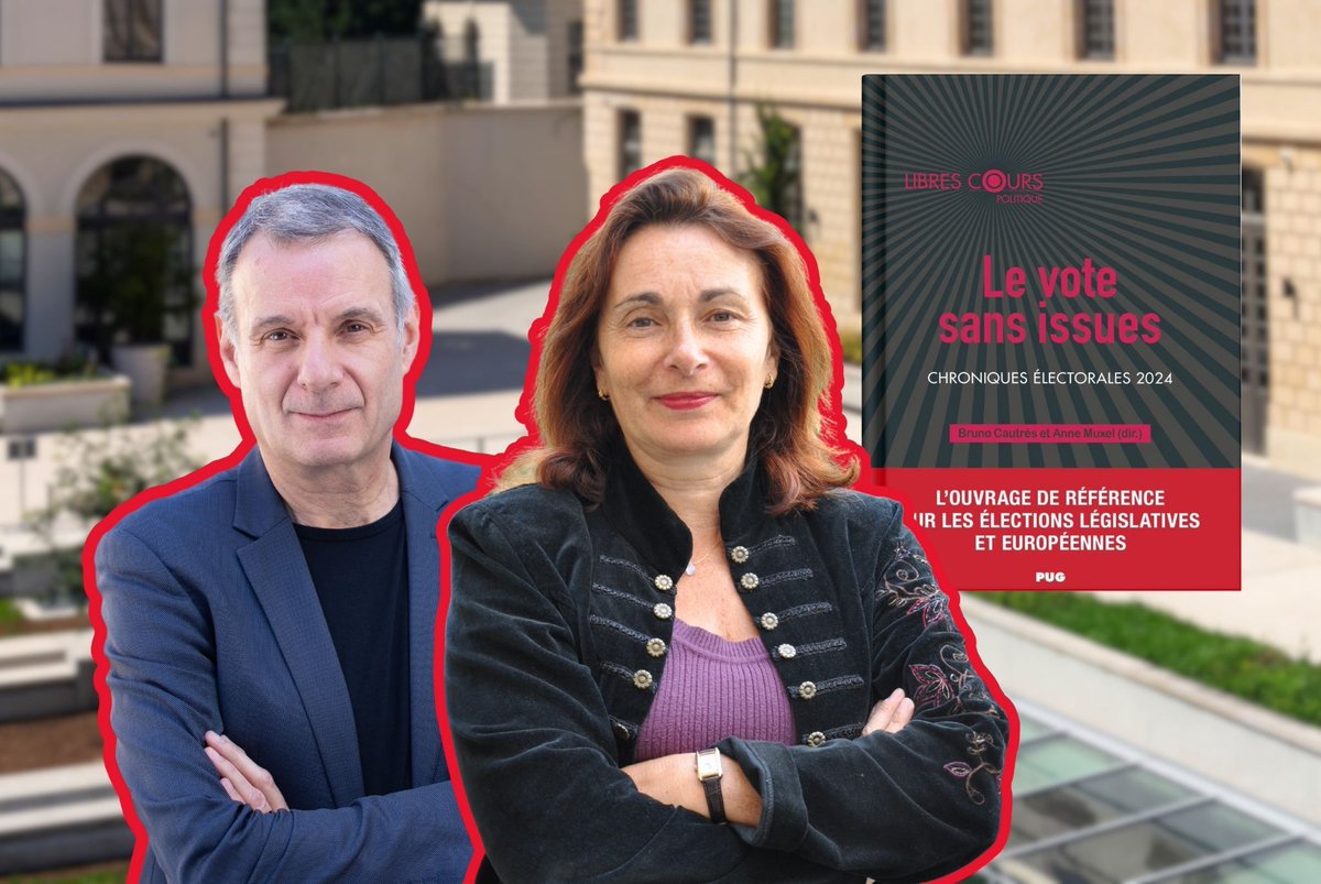 Sciences Po (@sciencespo) on Twitter photo "Le vote sans issues - Chroniques électorales 2024" sort aujourd’hui 📘
Un regard inédit sur une séquence électorale sans précédent, sous la direction de <a href="/BCautres/">Bruno Cautrès</a> et <a href="/AnneMuxel/">Anne Muxel</a> du <a href="/CEVIPOF/">CEVIPOF - Sciences Po</a>.
À lire d'urgence pour comprendre la crise politique actuelle ➡️ brnw.ch/21wSFRR "Le vote sans issues - Chroniques électorales 2024" sort aujourd’hui 📘
Un regard inédit sur une séquence électorale sans précédent, sous la direction de <a href="/BCautres/">Bruno Cautrès</a> et <a href="/AnneMuxel/">Anne Muxel</a> du <a href="/CEVIPOF/">CEVIPOF - Sciences Po</a>.
À lire d'urgence pour comprendre la crise politique actuelle ➡️ brnw.ch/21wSFRR
