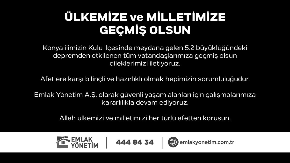Geçmiş olsun Konya...